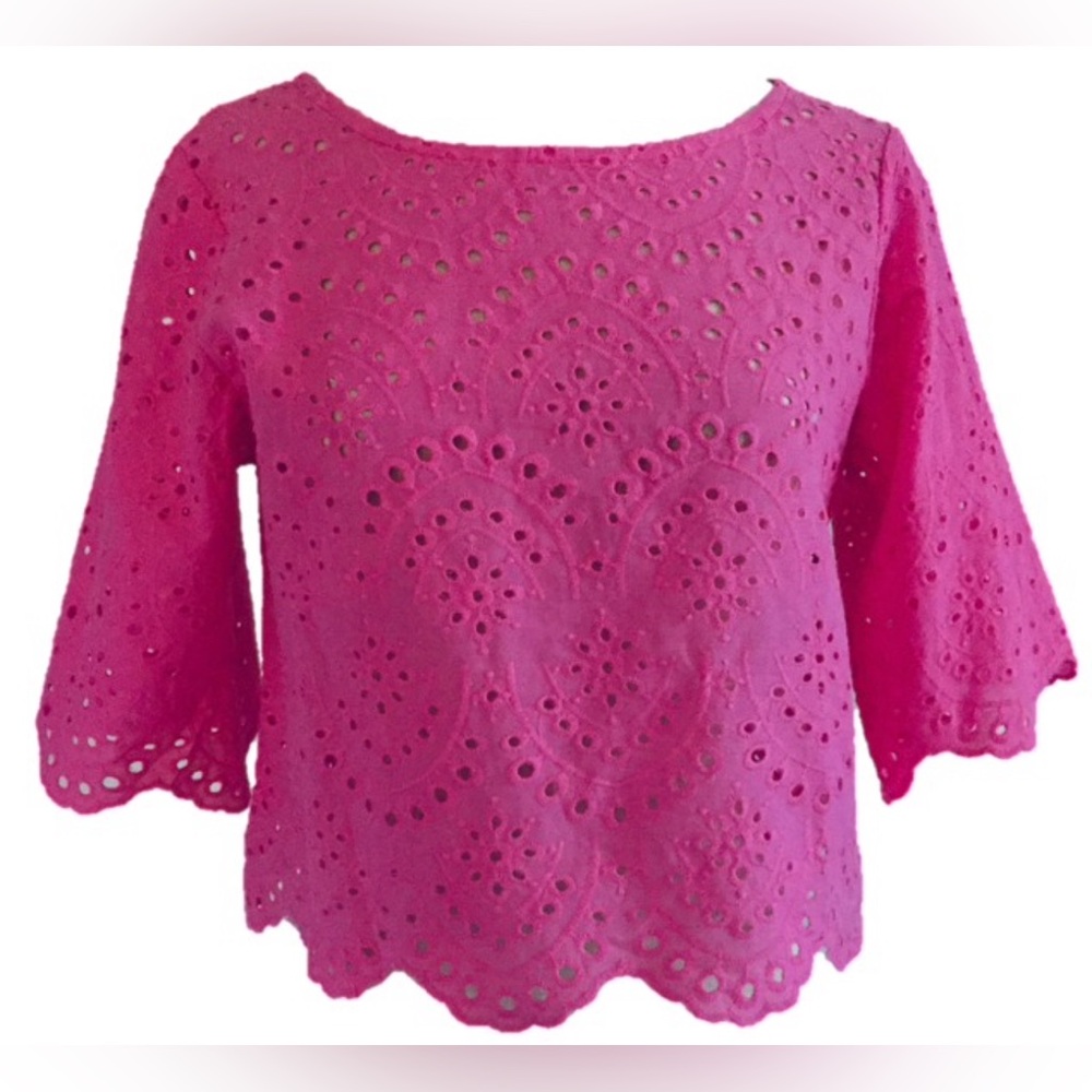 L&A Fashion: Pink Lazer Cut Out Top